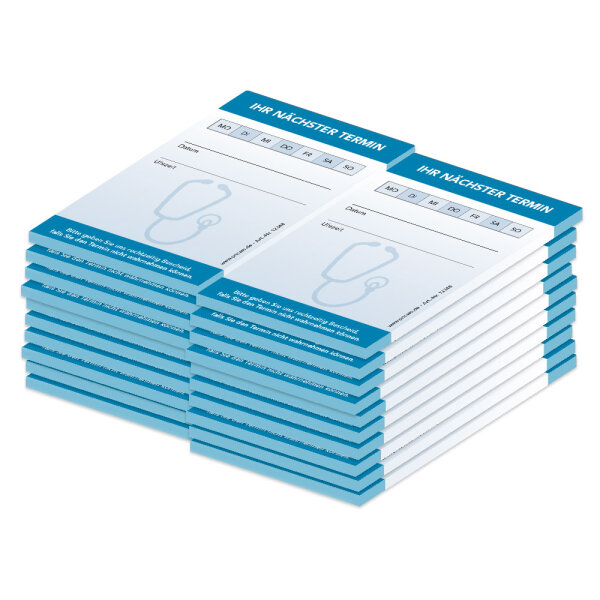 PRICARO Terminblock für Ärzte und Mediziner (20er Pack), Stethoskop