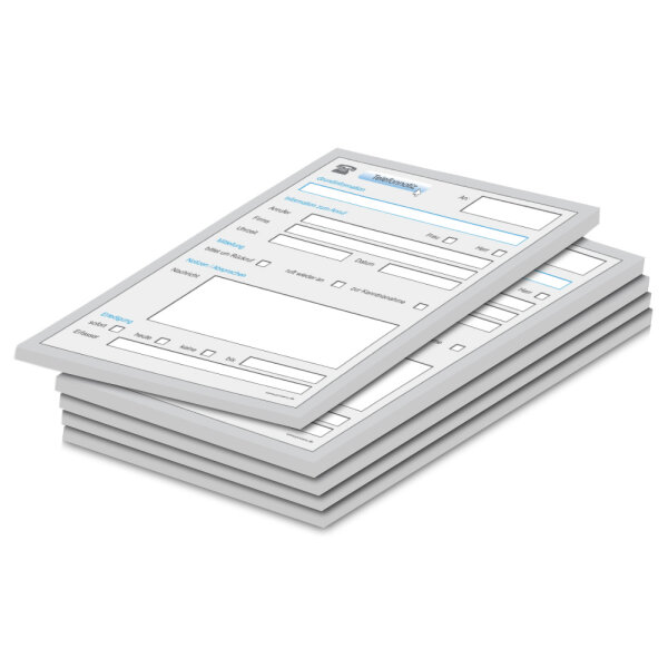 PRICARO Telefonnotizblock, A6 ungelocht, PC-Design, 5 Stück