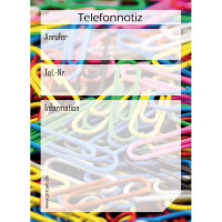 PRICARO Telefonhaftnotiz "Büroklammer", 10...