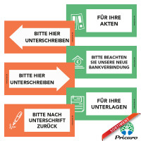 PRICARO Haftnotizen "Bitte beachten", 100 Blatt, 10 Stück