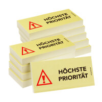 PRICARO Haftnotizen "Höchste Priorität", 100 Blatt, 10 Stück