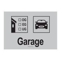 PRICARO Umzugsaufkleber "Garage" hellgrau, A6,...