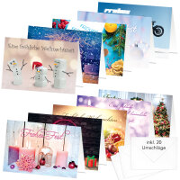 PRICARO Weihnachtskarten mit Briefumschlägen Motive 1,...