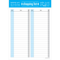 PRICARO Shopping List "Typo", blue, A5, Set of 3