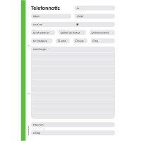 PRICARO Telefonnotizblock, A5 gelocht, grün, 10...