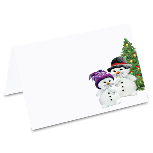 PRICARO Tischkarten "Schneemänner", 50 Stück