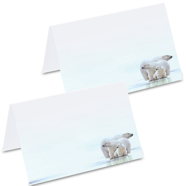 PRICARO Tischkarten Eisbären, 50 Stück