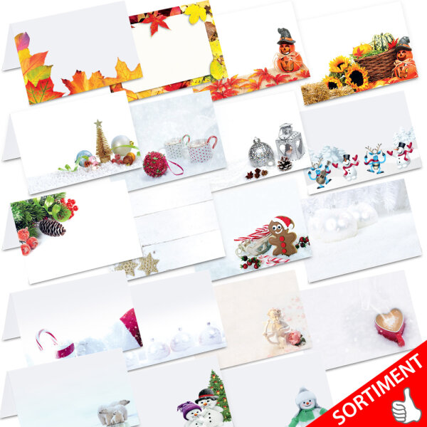 PRICARO Tischkarten Weihnachtsdekoration, 50 Stück