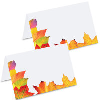 PRICARO Tischkarten "Herbstlaub", 50 Stück