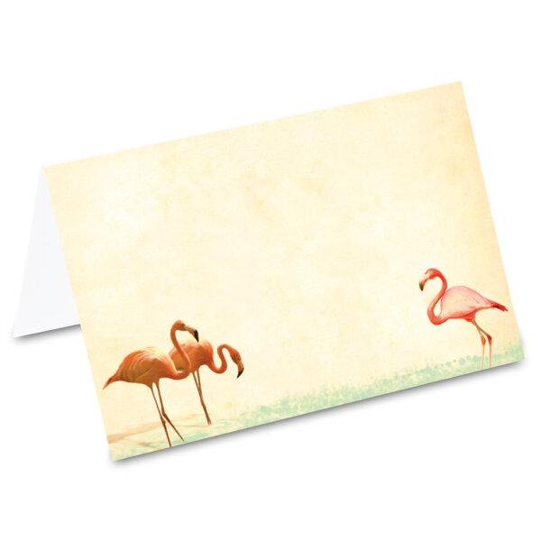 PRICARO Tischkarten Flamingos, 50 Stück