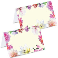 PRICARO Tischkarten "Blumenpracht", 50 Stück