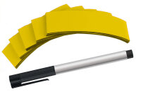 PRICARO Magnetband "Gelb", 100 x 25 mm, 25...