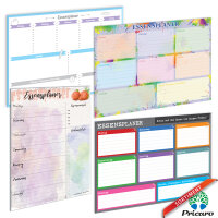 PRICARO Essensplaner "Allerlei", hellblau, A4, 25 Blatt, 3 Stück