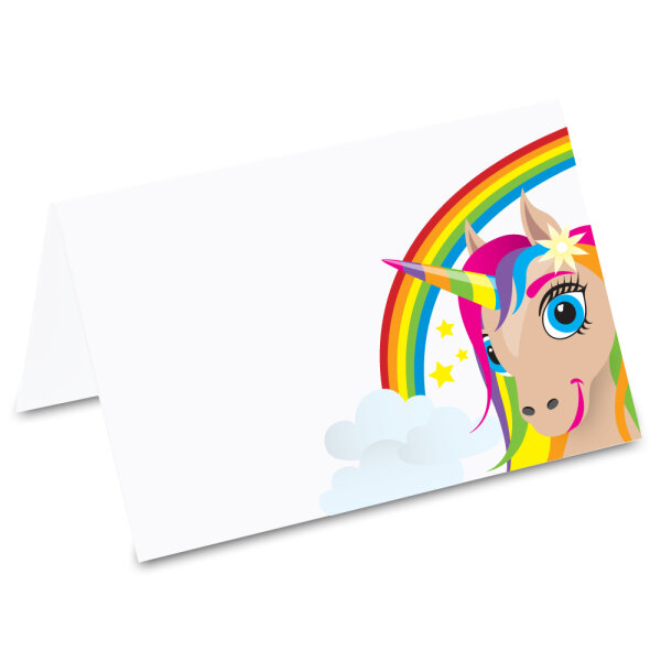 PRICARO Tischkarten "Einhorn Regenbogen", 50 Stück