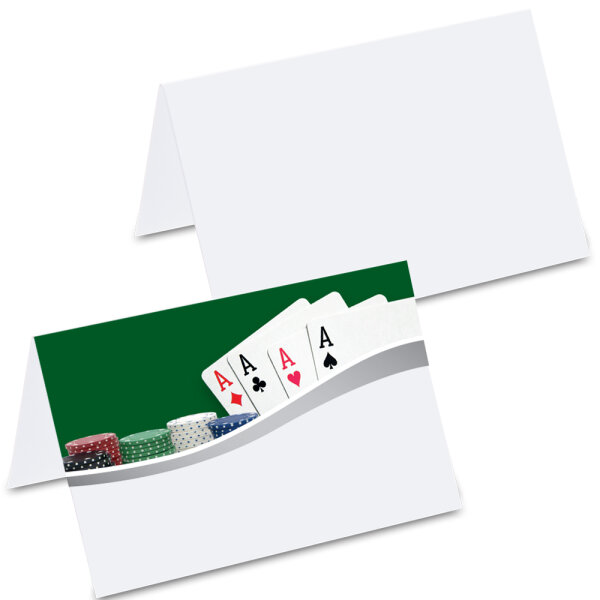 PRICARO Tischkarten Poker vier Asse, 50 Stück