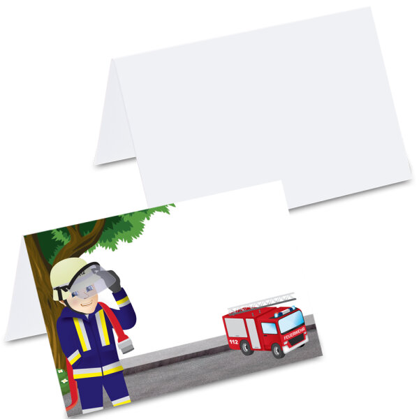 PRICARO Tischkarten Feuerwehrmann, 50 Stück