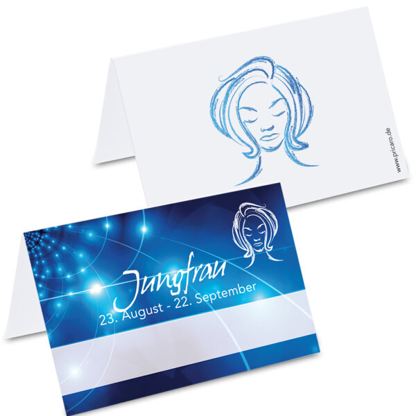 PRICARO Tischkarten Sternzeichen Jungfrau, 40 Stück