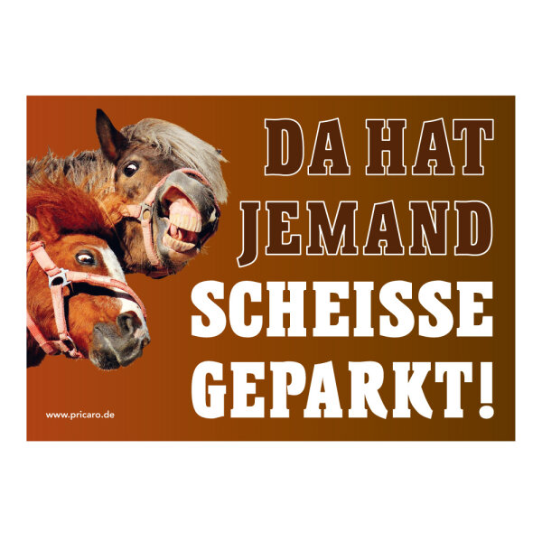PRICARO Scheisse geparkt Flyer "Pferde", A6, 50 Stück
