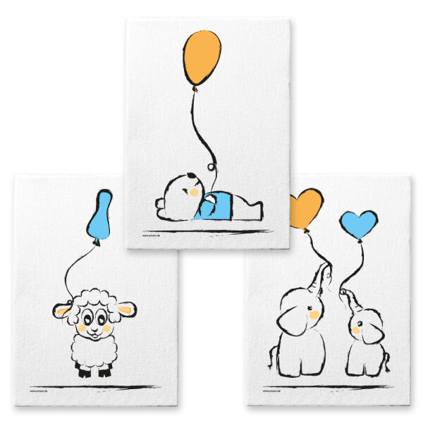 Pricaro Leinwand Baby Boy X 30 Cm 3er Set Pricaro