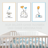PRICARO Poster "Baby-Boy", A4, 3er Set