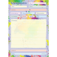 PRICARO Telefonnotizblock, A5, Splash, 10 Stück