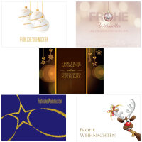 PRICARO Weihnachtskarten mit Briefumschlägen und Postkarten "Motive 2", A6, 40 Stück