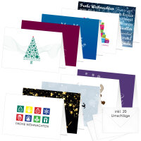 PRICARO Weihnachtskarten mit Briefumschlägen Motive 3,...