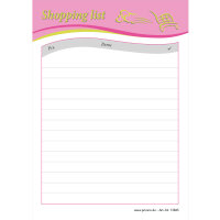 PRICARO Shopping List "Speed", pink, A6, Set of 5