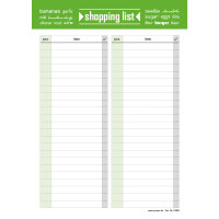 PRICARO Shopping List "Typo", green, A5, Set of 3