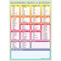 PRICARO Shopping List "System", colorful, A5,...
