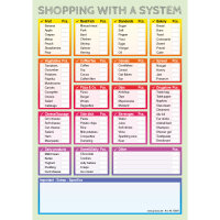 PRICARO Shopping List "System", colorful, A5,...