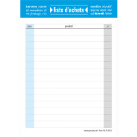 PRICARO Liste dachats "Typo", bleu, A6, 5 pièces