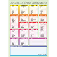 PRICARO Lista della spesa "Sistema", multicolore, A5, 3 pezzi