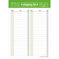 PRICARO Shopping List "Typo", magnetic, green, A5, 25 sheets, Set of 3