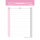 PRICARO Einkaufsliste "Typo", magnetisch, rosa, A6, 25 Blatt, 5 Stück