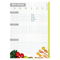 PRICARO Rezeptblock "Frisches Gemüse", A4, 25 Blatt, 3 Stück
