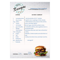PRICARO Rezeptblock "American Burger", A4, 25 Blatt, 3 Stück