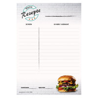 PRICARO Rezeptblock "American Burger", A5, 3...