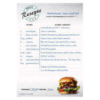 PRICARO Rezeptblock "American Burger", A5, 3 Stück