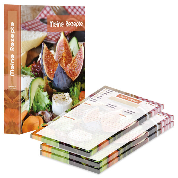 PRICARO Rezeptordner mit Rezeptblock "French Salad", A4