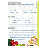 PRICARO Rezeptordner mit Rezeptblock "Frisches Gemüse", A5
