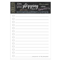 PRICARO Einkaufsliste "Lettering-black", A6, 5...