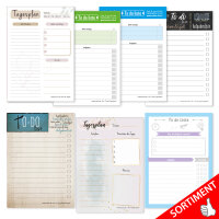 PRICARO To-Do Liste "Typo-blau", A6, 5 Stück