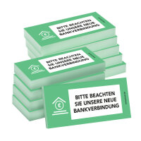 PRICARO Haftnotizen "Neue Bankverbindung", grün, 100 Blatt, 10 Stück