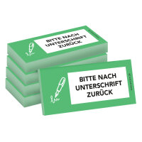 PRICARO Haftnotizen "Nach Unterschrift zurück", grün, 100 Blatt, 5 Stück