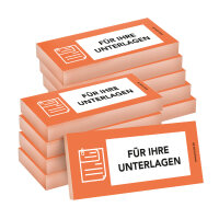 PRICARO Haftnotizen "Für Ihre Unterlagen", orange, 100 Blatt, 10 Stück
