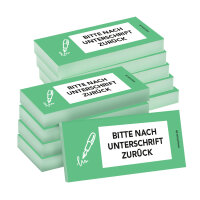 PRICARO Haftnotizen "Nach Unterschrift zurück", grün, 100 Blatt, 10 Stück