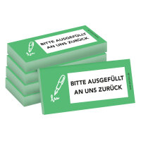 PRICARO Haftnotizen "Bitte ausgefüllt an uns zurück", grün, 100 Blatt, 5 Stück