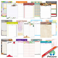 PRICARO Einkaufsliste "Allerlei", magnetisch, rosa, A6, 50 Blatt, 5 Stück