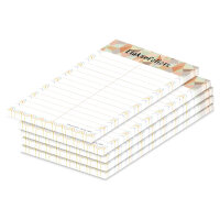 PRICARO Einkaufsliste "Zigzag", magnetisch, A6, 25 Blatt, 5 Stück